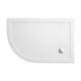 Simpsons - Offset Quadrant Low Profile Acrylic Shower Tray w/ Waste - Left Hand - 3 Size Options Lar
