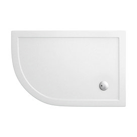 Simpsons - Offset Quadrant Low Profile Acrylic Shower Tray w/ Waste - Left Hand - 3 Size Options Lar