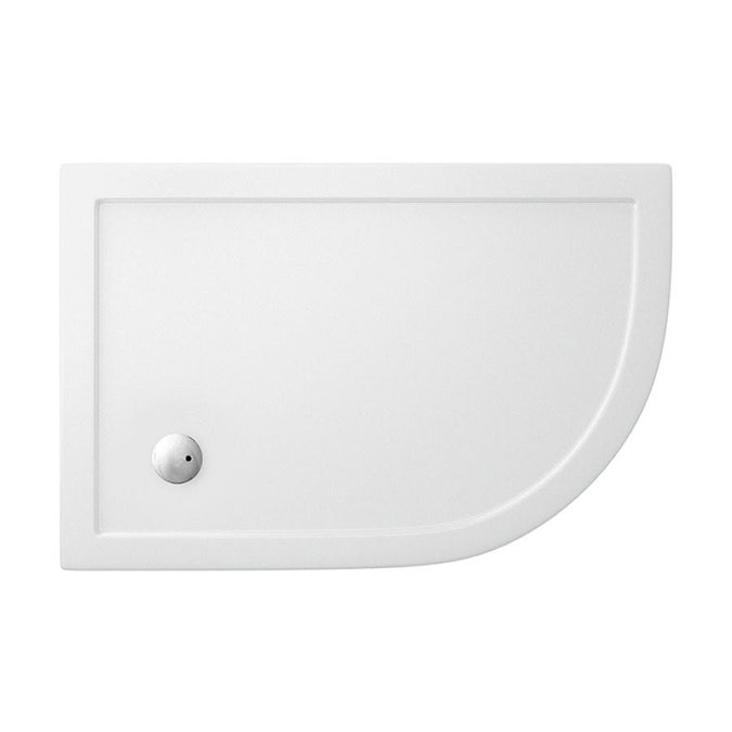 Simpsons - Offset Quadrant Low Profile Acrylic Shower Tray w/ Waste - Right Hand - 3 Size Options La