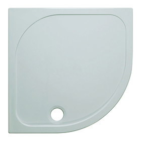 Simpsons Quadrant 45mm Low Level Stone Resin Shower Tray with Waste - Various Size Options Large Ima