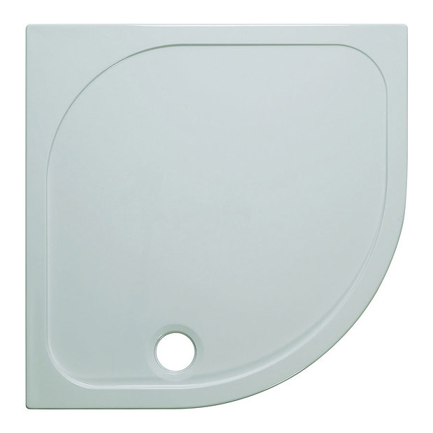 Simpsons Quadrant 45mm Low Level Stone Resin Shower Tray with Waste - Various Size Options Large Ima