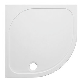 Crosswater Quadrant 45mm Low Level Stone Resin Shower Tray with Waste