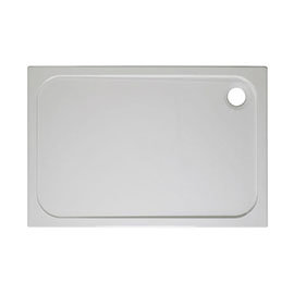 Simpsons Rectangular 45mm Low Level Stone Resin Shower Tray with Waste - Various Size Options Medium