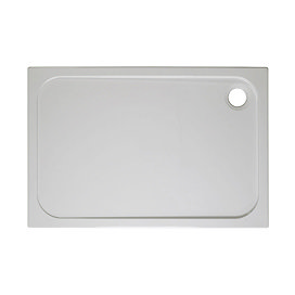 Simpsons Rectangular 45mm Low Level Stone Resin Shower Tray with Waste - Various Size Options Large