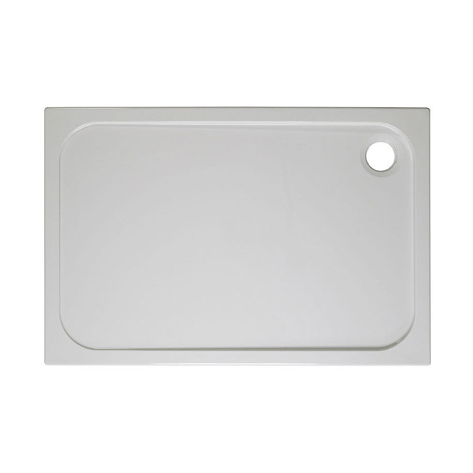 Simpsons Rectangular 45mm Low Level Stone Resin Shower Tray with Waste - Various Size Options Large 