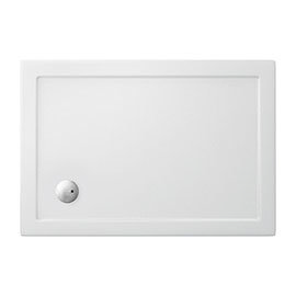 Crosswater - Rectangular Low Profile Acrylic Shower Tray with Waste - Various Size Options Medium Im
