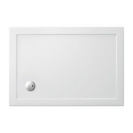 Crosswater - Rectangular Low Profile Acrylic Shower Tray with Waste - Various Size Options Large Ima