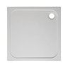 Simpsons Square 45mm Low Level Stone Resin Shower Tray with Waste - Various Size Options Large Image