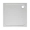 Simpsons Square 45mm Low Level Stone Resin Shower Tray with Waste - Various Size Options Large Image