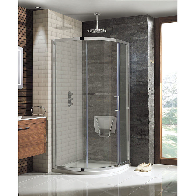 Simpsons - Square Wall Mounted Folding Shower Seat Profile Large Image