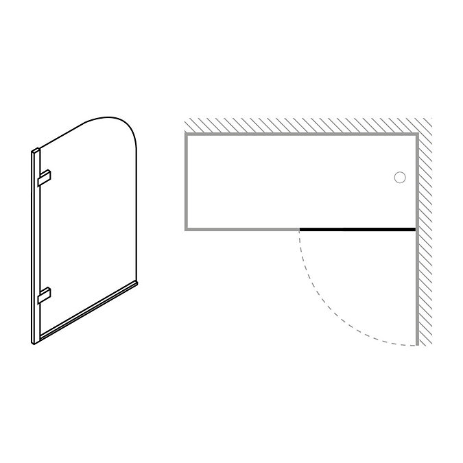 Simpsons Supreme Deluxe Bath Screen - Silver - 2 Size Options  Profile Large Image