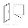 Simpsons - Supreme Luxury Pivot Shower Door - 700mm - 7310  Profile Large Image