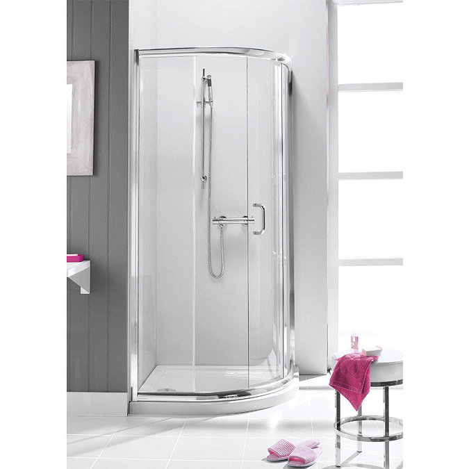 Simpsons Supreme Offset Quadrant Single Door Shower Enclosure - 4 Size Options Feature Large Image
