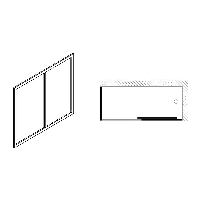 Simpsons - Supreme Overbath Slider Screen - 1700mm  Profile Large Image