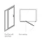 Simpsons - Supreme Pivot Shower Door with Inline Panel - 3 Size Options Profile Large Image