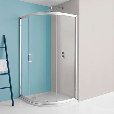 Simpsons - Supreme Quadrant Single Door Shower Enclosure - 900 x 900mm  Profile Large Image