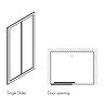 Simpsons - Supreme Single Slider Shower Door - 4 Size Options  Profile Large Image