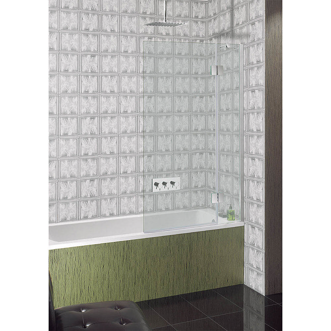 Simpsons Ten Hinged Bath Screen with Fixed Panel - 900mm  Feature Large Image