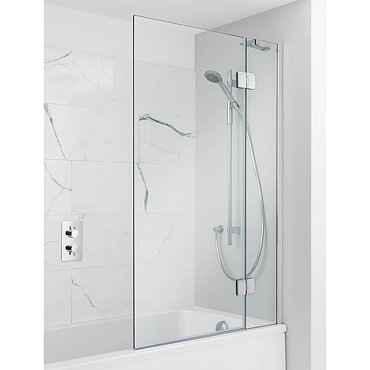 Simpsons Ten Hinged Bath Screen with Fixed Panel - 900mm  Profile Large Image