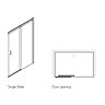 Simpsons - Ten Single Slider Shower Door - 4 Size Options  Standard Large Image