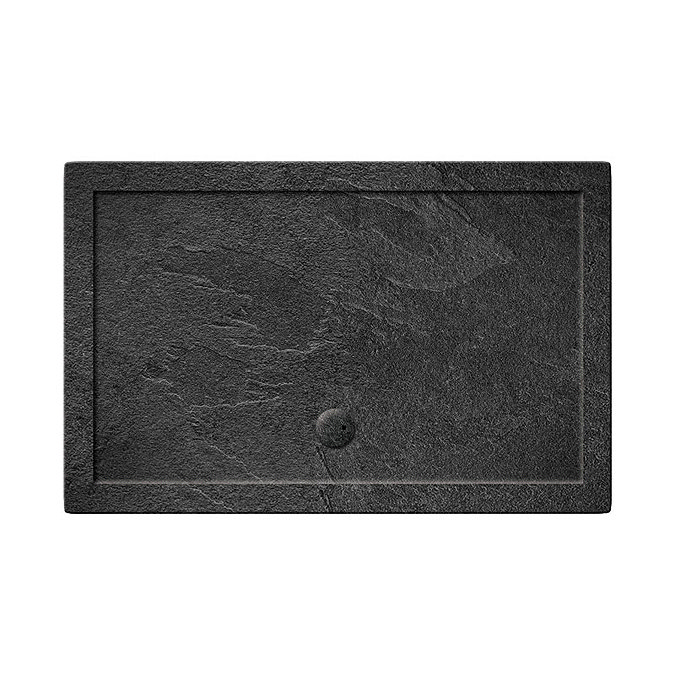 Simpsons Walk In 35mm Grey Slate Acrylic Shower Tray with Waste - Various Size Options Large Image