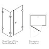 Simpsons Zion Hinged Shower Door with Inline & Fixed Panel  Feature Large Image