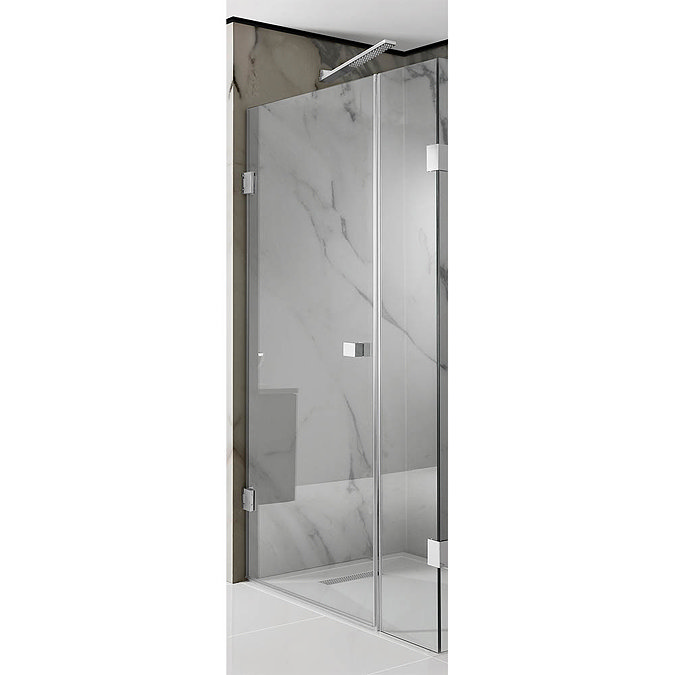 Simpsons Zion Hinged Shower Door with Inline Panel Large Image