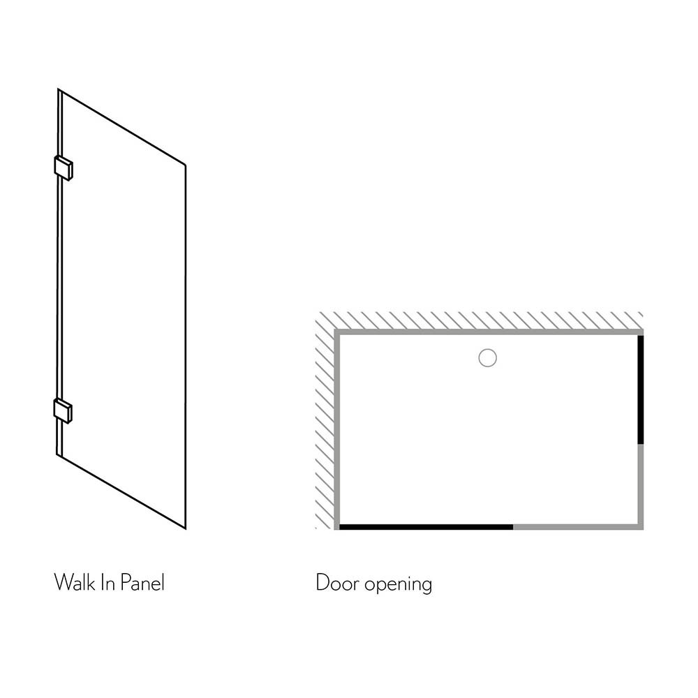 Crosswater Zion Walk In/Side Panel | Shower Side Panels