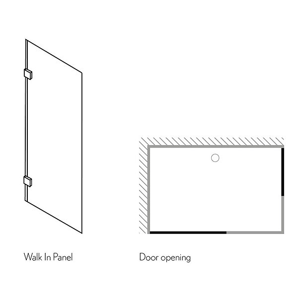 Crosswater Zion Walk In/Side Panel Shower Side Panels