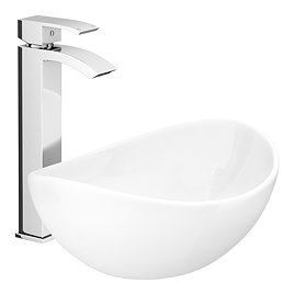 Summit High Rise Mono Basin Mixer with Shell Sit-on Vanity Basin Large Image