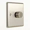 Revive Single Dimmer Light Switch Satin Steel  Profile Large Image
