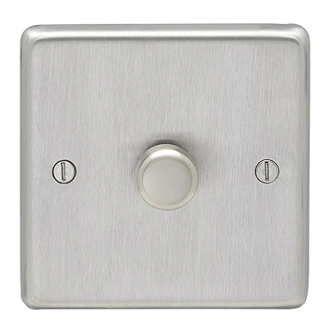 Revive Single Dimmer Light Switch Satin Steel Profile Large Image