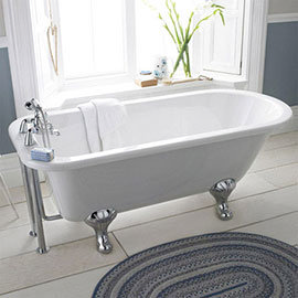 Premier Berkshire 1700 Single Ended Roll Top Bath Inc. Chrome Legs Medium Image