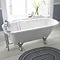 Premier Berkshire 1700 Single Ended Roll Top Bath Inc. Chrome Legs Large Image