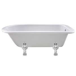 Nuie Berkshire 1700 x 750mm Single Ended Roll Top Bath with Pride Leg Set Large Image