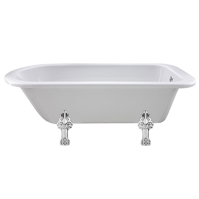 Nuie Berkshire 1700 x 750mm Single Ended Roll Top Bath with Pride Leg Set Large Image