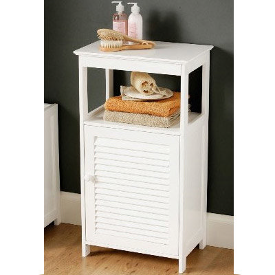 Wood Bathroom Storage Unit with Shelf Profile Large Image
