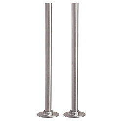 Arezzo 300mm Satin Nickel 15mm Pipe Kit for Radiator Valves