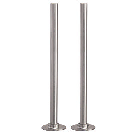 Arezzo 300mm Satin Nickel 15mm Pipe Kit for Radiator Valves