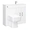 Valencia Slimline Combination Basin & Toilet Unit - White Gloss - (1000 x 305mm)  additional Large I