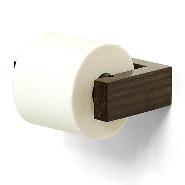 Slimline Toilet Roll Holder Dark Oak  Profile Large Image