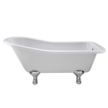 Premier Kensington 1500 Small Roll Top Slipper Bath Inc. Chrome Legs Profile Large Image