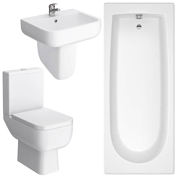 Small Modern Bathroom Suite | Victorian Plumbing