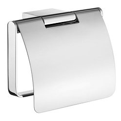 Smedbo Air - Polished Chrome Toilet Roll Holder with Lid - AK3414 Large Image