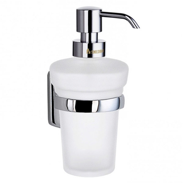 Smedbo Cabin Holder with Frosted Glass Soap Dispenser - Chrome Plated - CK369 Large Image