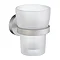 Smedbo Home Holder with Frosted Glass Tumbler - Brushed Chrome - HS343 Large Image
