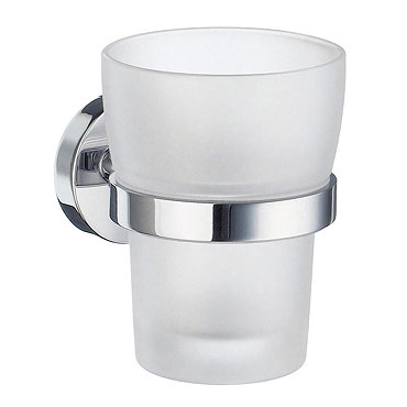 Smedbo Home Holder with Frosted Glass Tumbler - Polished Chrome - HK343  Profile Large Image