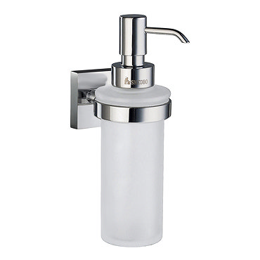 Smedbo House - Polished Chrome Holder with Frosted Glass Soap Dispenser - RK369  Profile Large Image