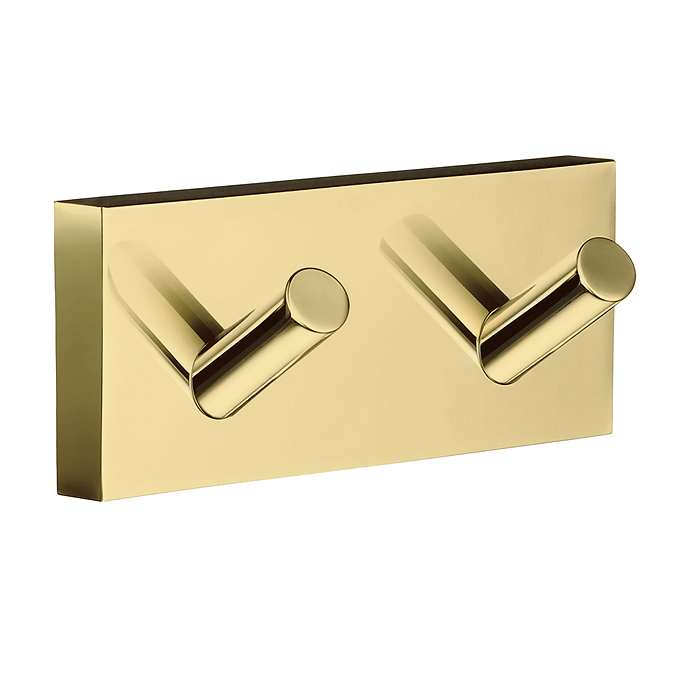 Smedbo House - Polished Brass Double Towel Hook