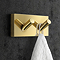 Smedbo House - Polished Brass Double Towel Hook